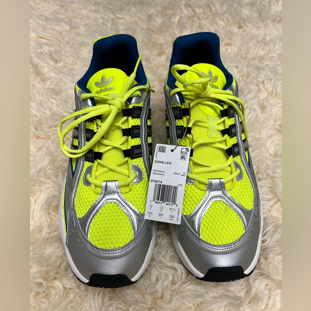 Adidas Ozmillen Men’s Yellow Silver Shoes Size 12